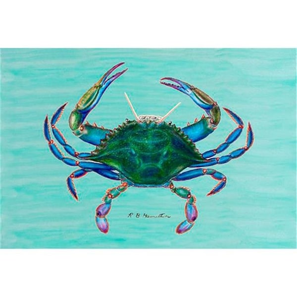 Betsy Drake Betsy Drake DM004 Female Blue Crab Door Mat 18"x26" DM004C - main